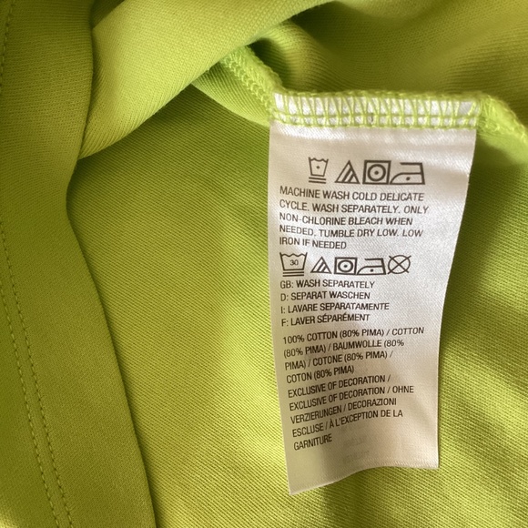 Ladies ISAAC MIZRAHI Lime Green 3/4 Sleeve Pullover Top Size Large - Picture 8 of 8